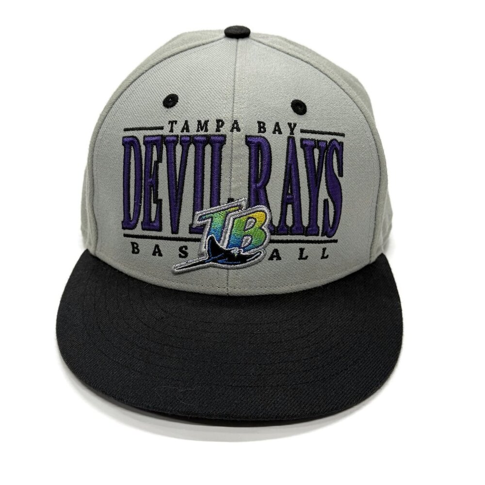 47 Brand VTG Tampa Bay Devil Rays Hat Snapback‎ Cap Gray Cooperstown Baseball